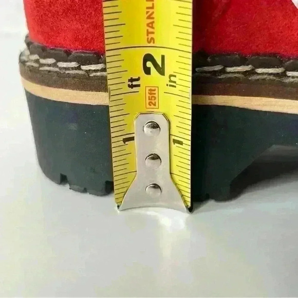 GEIER WALLY ORANGE SUEDE COMBAT BOOTS HIKING BOOTS MADE IN  AUSTRIA SIZE 35 - Picture 8 of 9